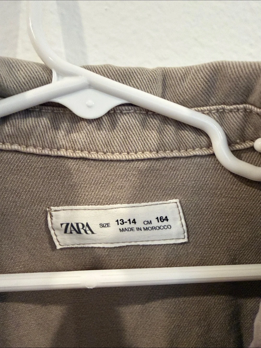 Zara Men's Taupe Cotton Lightweight Overshirt Jacket